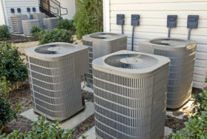 air conditioners in back of home