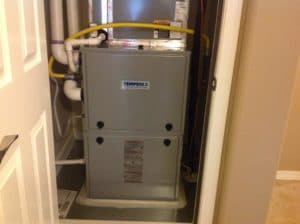 heating unit inside a closet