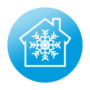 snowflake symbol for a working air conditioner after air conditioner repair