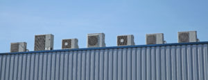 air conditioners on a building